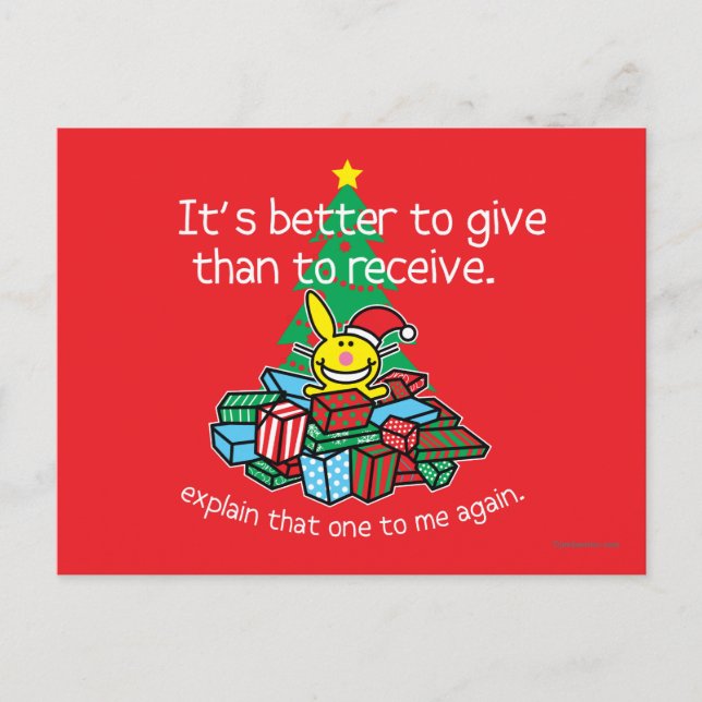 Postal Es mejor dar (Anverso)