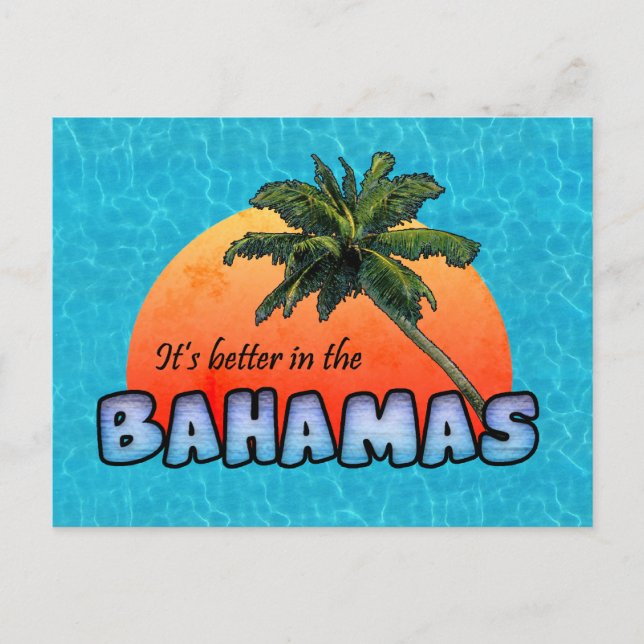 Postal Es mejor en las Bahamas (Anverso)