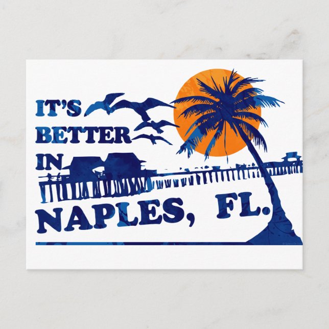 Postal Es mejor en Nápoles, FL. (Anverso)