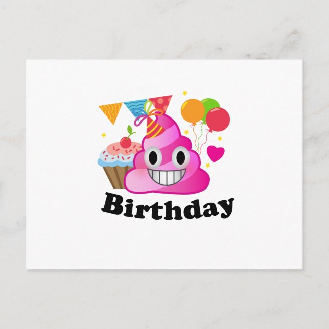Postal Es mi Emoji de cumpleaños, chicos Fiesta (Anverso)