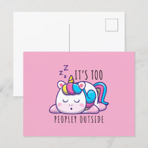 Postal Es muy popular fuera de la introvertida de Unicorn