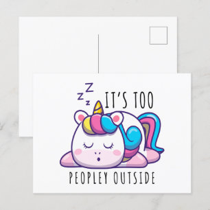 Postal Es muy popular fuera de la introvertida de Unicorn