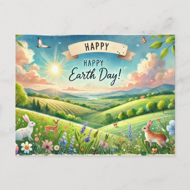 Postal es tu Día de la Tierra el 22 de abril (Anverso)