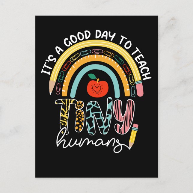 Postal Es un buen día para enseñar a los humanos pequeños (Anverso)