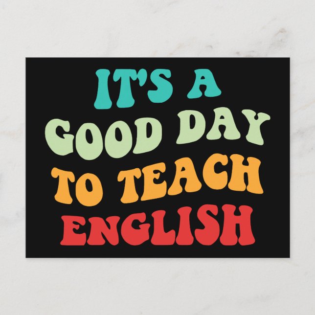 Postal Es Un Buen Día Para Enseñar Inglés I (Anverso)