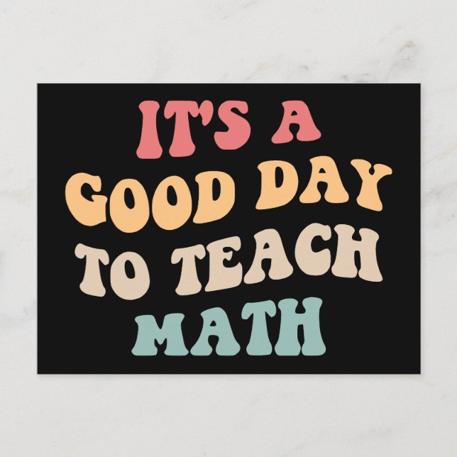 Postal Es un buen día para enseñar matemáticas II (Anverso)