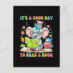 Postal Es un buen día para leer un libro que gusta a los