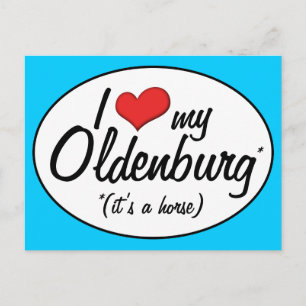 Postal ¡Es un caballo! Amo mi Oldenburg