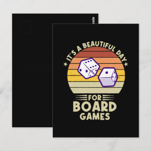 Postal Es Un Día Hermoso Para Juegos De Mesa divertido ju