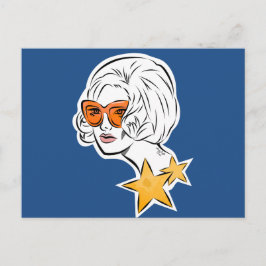 Postal Es un estilo retro de estrellas