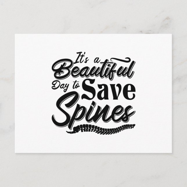 Postal Es un lindo día quiropráctico quiropráctico (Anverso)