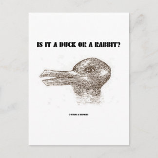 Postal ¿Es Un Pato O Un Conejo? (Ilusión óptica)