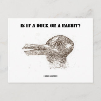 Postal ¿Es Un Pato O Un Conejo? (Ilusión óptica)