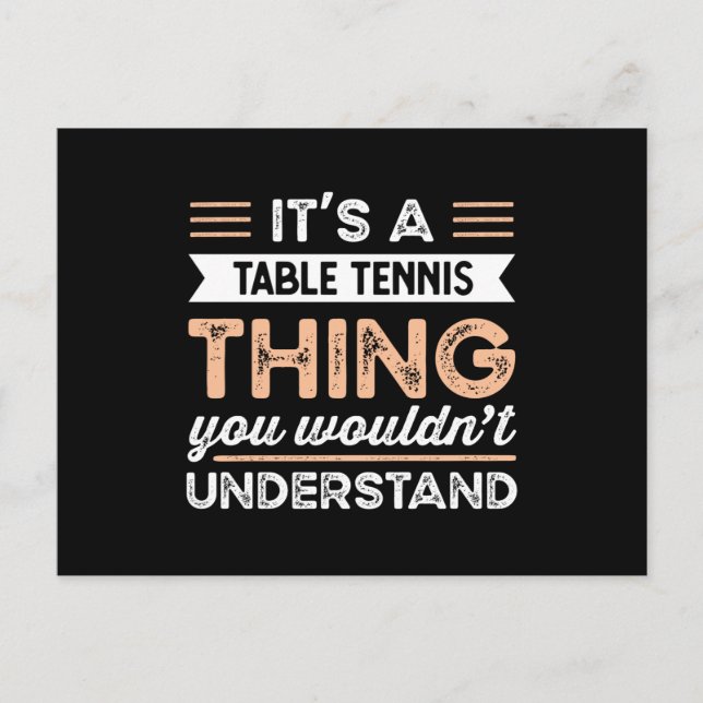 Postal Es un regalo de mesa de ping pong divertido (Anverso)