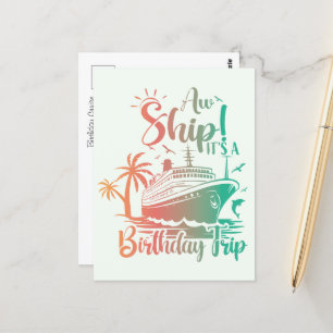 Postal ¡Es un viaje de cumpleaños! Crucero