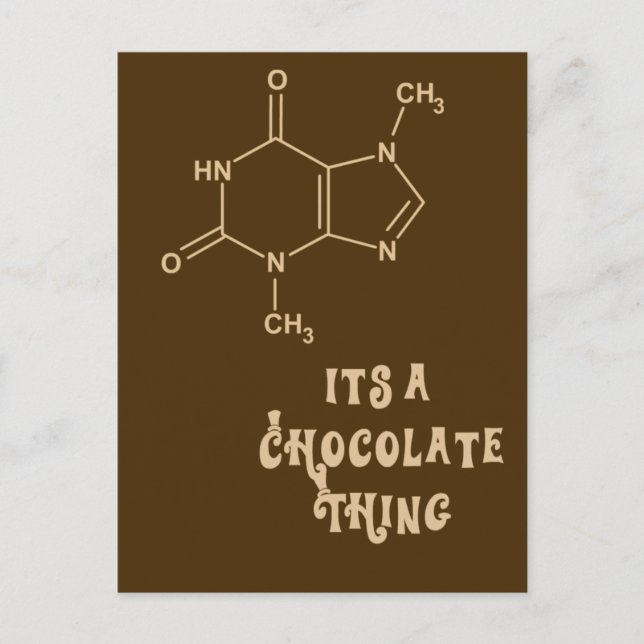 Postal Es una carta divertida de chocolate (Anverso)