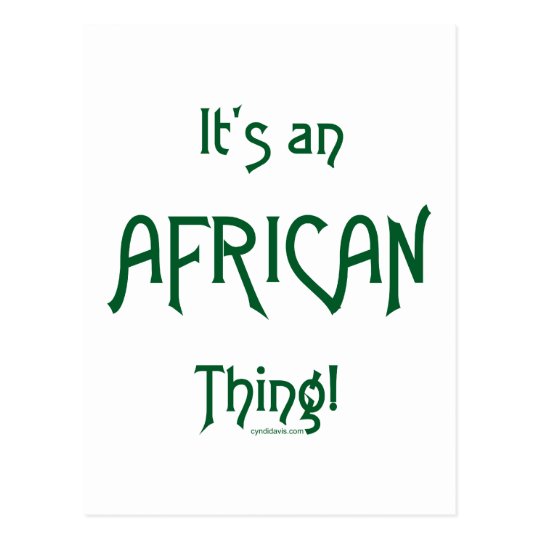 Postal Es una cosa africana