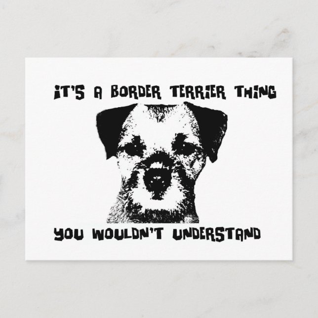 Postal Es una cosa de Frontera Terrier ... (Anverso)