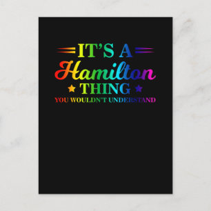 Postal Es una cosa de Hamilton, no lo entenderías