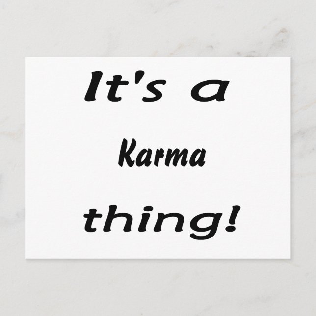 Postal ¡Es una cosa de karma! (Anverso)