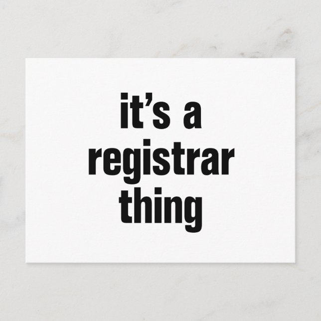 Postal es una cosa de registro (Anverso)