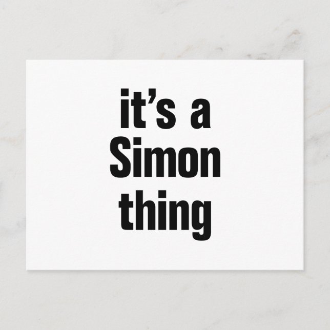 Postal es una cosa de simon (Anverso)