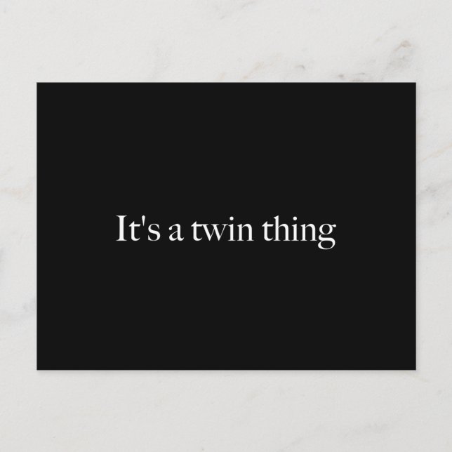 Postal Es una cosa gemela (Anverso)