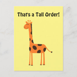 Postal Es una gran orden, gracioso Naranja Giraffe Person