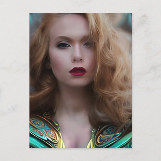 Postal Es una guerrera (Anverso)