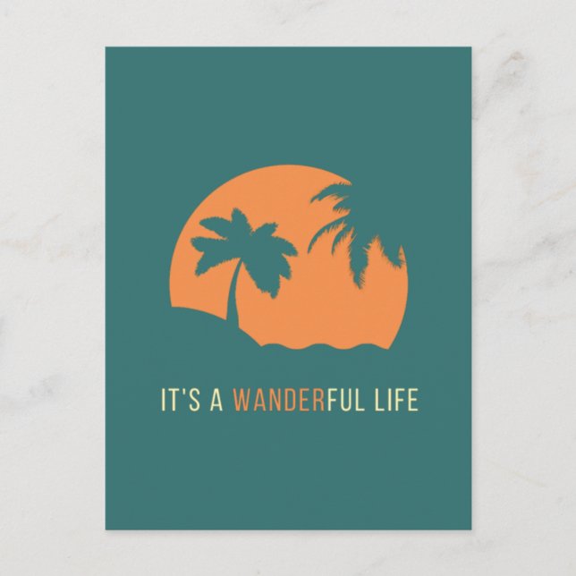 Postal Es una vida maravillosa (Anverso)