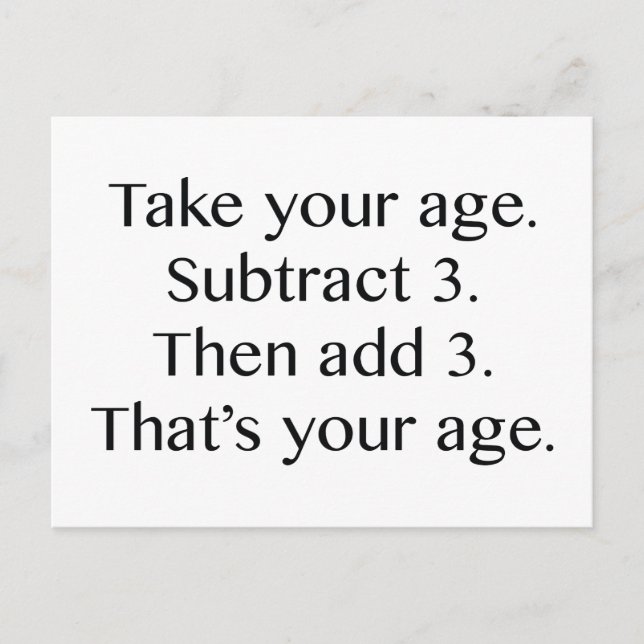 Postal Esa es tu edad (Anverso)