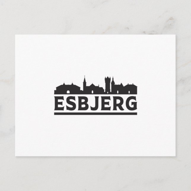 Postal Esbjerg Dinamarca City Skyline Cityscape Travel Gi (Anverso)