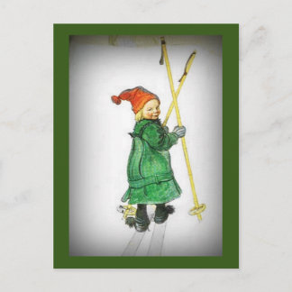 Postal Esbjorn en Skis - Esbjorn Auf Skiern