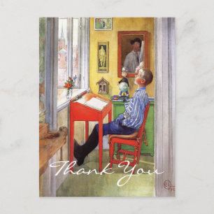 Postal Esbjorn Haciendo su tarea personal por Carl Larsso