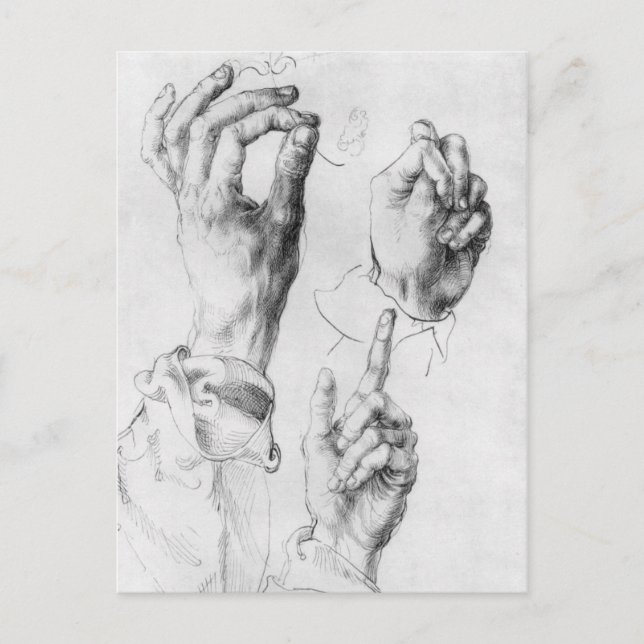 Postal Esbozo de Albrecht Durer (Anverso)