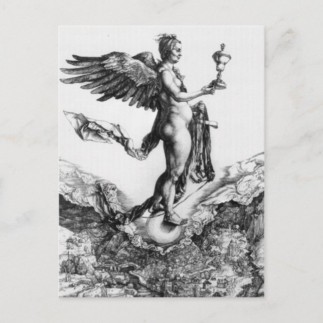 Postal Esbozo de Albrecht Durer (Anverso)