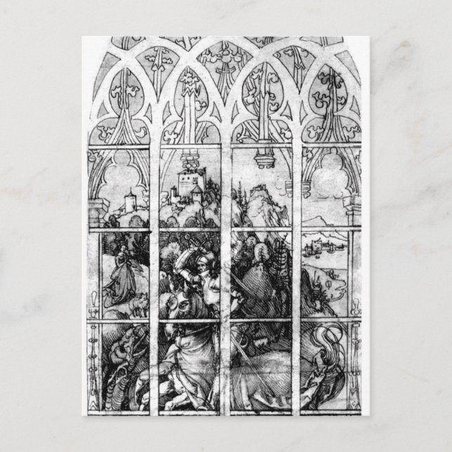 Postal Esbozo de Albrecht Durer (Anverso)