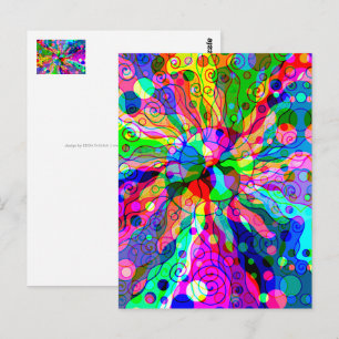 Postal Esbozo de arte de fantasía - Resumen de la neón Sh