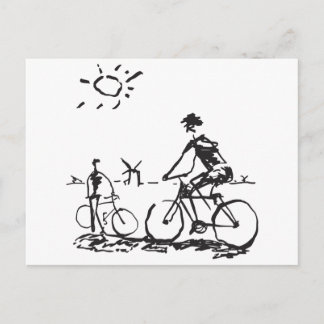 Postal Esbozo de bicicleta