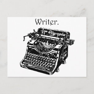 Postal Esbozo de dibujo de escritores de escritura de máq