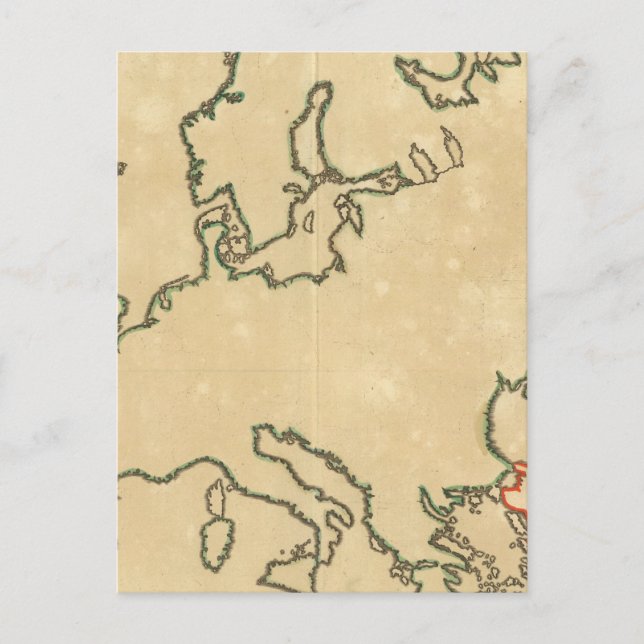 Postal Esbozo de Europa 2 (Anverso)