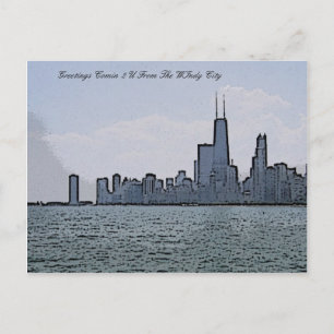 Postal Esbozo de Gorgeous Chicago Skyline