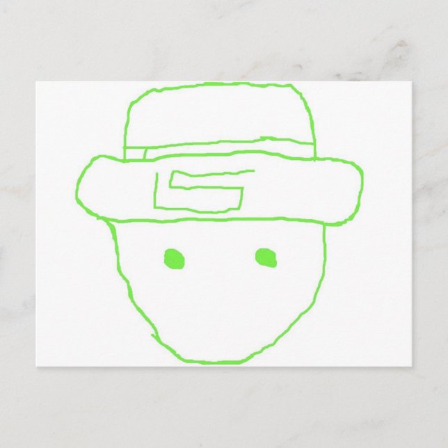 Postal Esbozo de Leprechaun Amateur (Anverso)