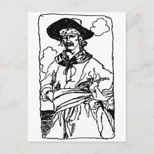 Postal Esbozo de piratas de un capitán de Howard Pyle