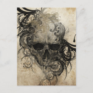 Postal Esbozo De Tatuajes, Ilustracion Hecha A Mano