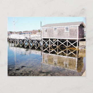 Postal Esbozo de tinta Wharf - York Harbour