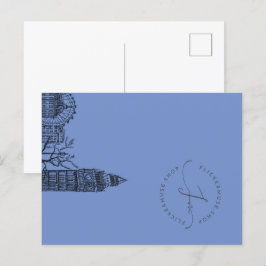 Postal Esbozo de tono floral de Flickermue