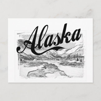 Postal Esbozo del lápiz de Alaska