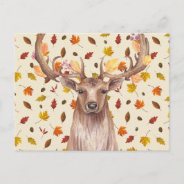 Postal Escala de acuarela del otoño