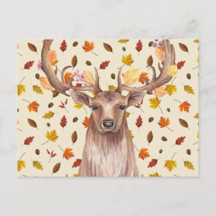 Postal Escala de acuarela del otoño